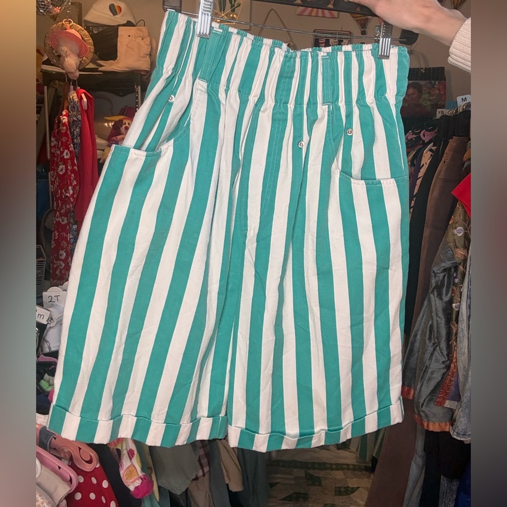 Sport and White Vertical Stripe Shorts